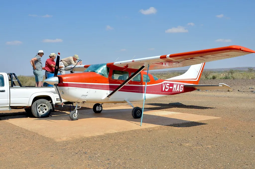 Small aircraft used for scenic or charter travel