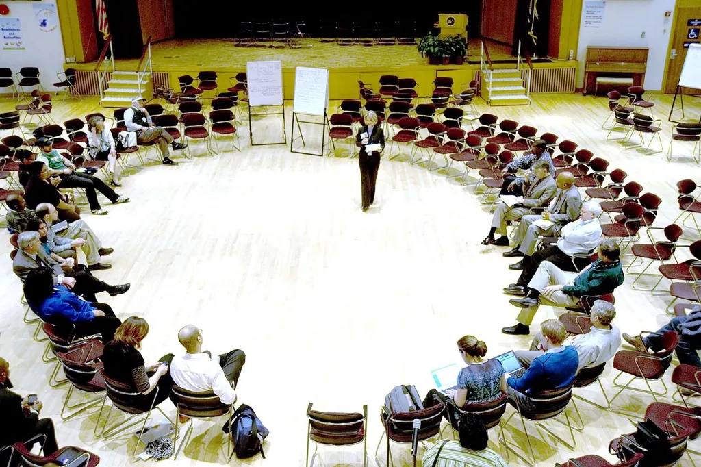 Professional meeting or executive retreat setting