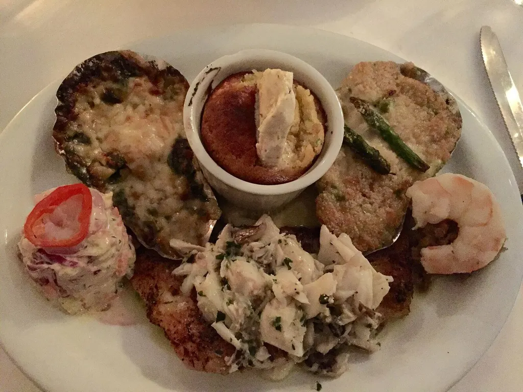 Seafood and coastal cuisine presented at a dining table