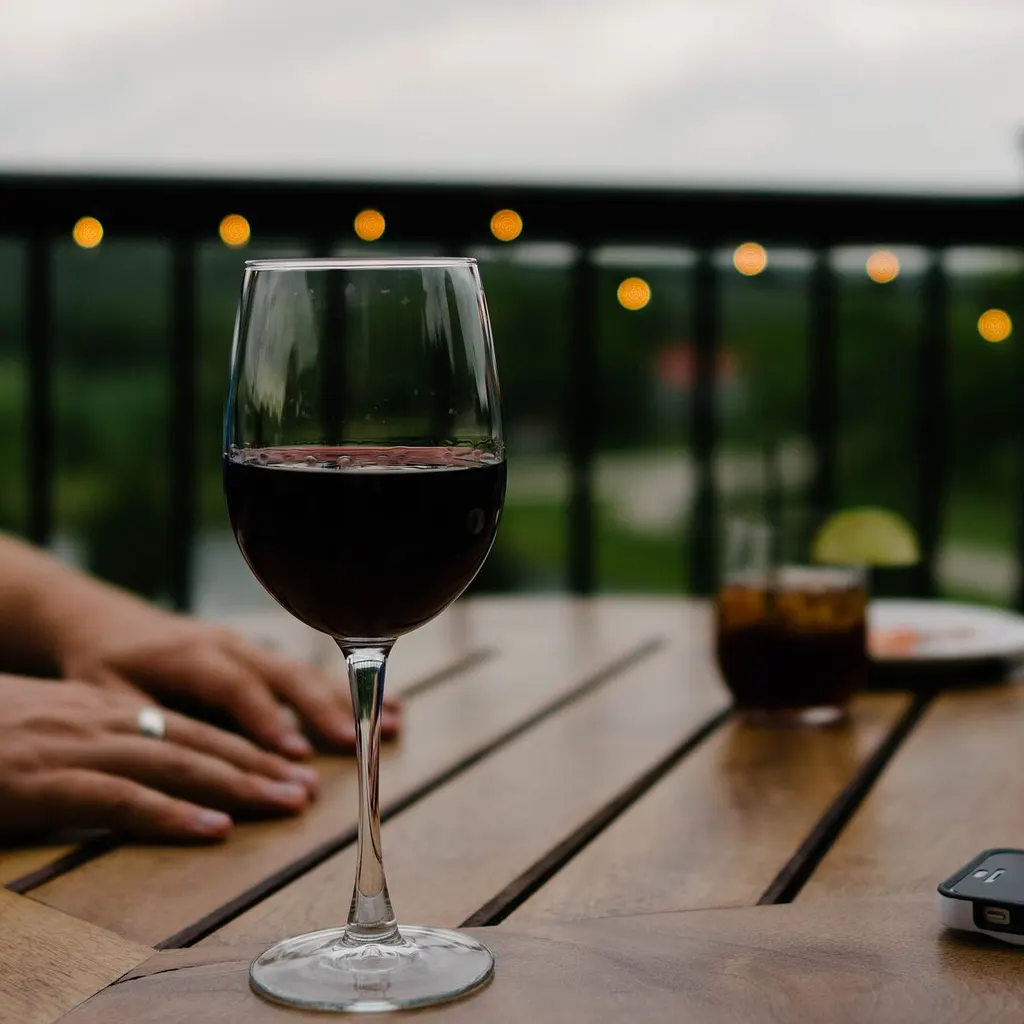 Editorial outdoor dining scene at golden hour
