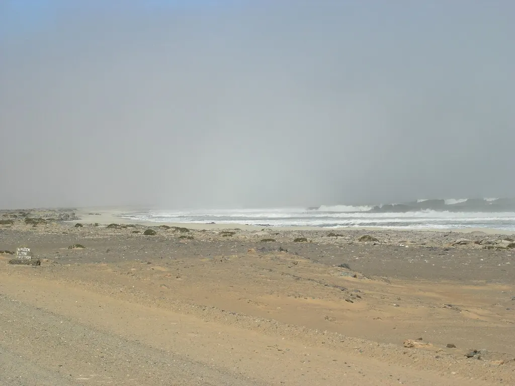 Atlantic coastline along Namibia's Skeleton Coast
