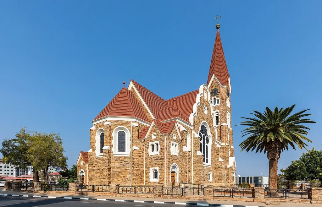 Windhoek cityscape and architecture in Namibia