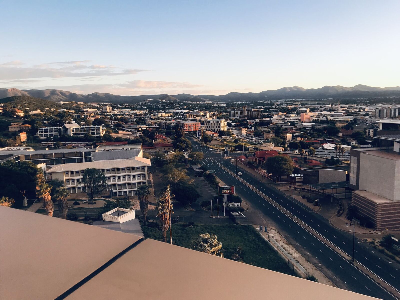 Windhoek cityscape and architecture in Namibia